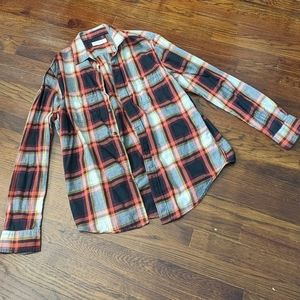 Orange Aeropostale plaid button down